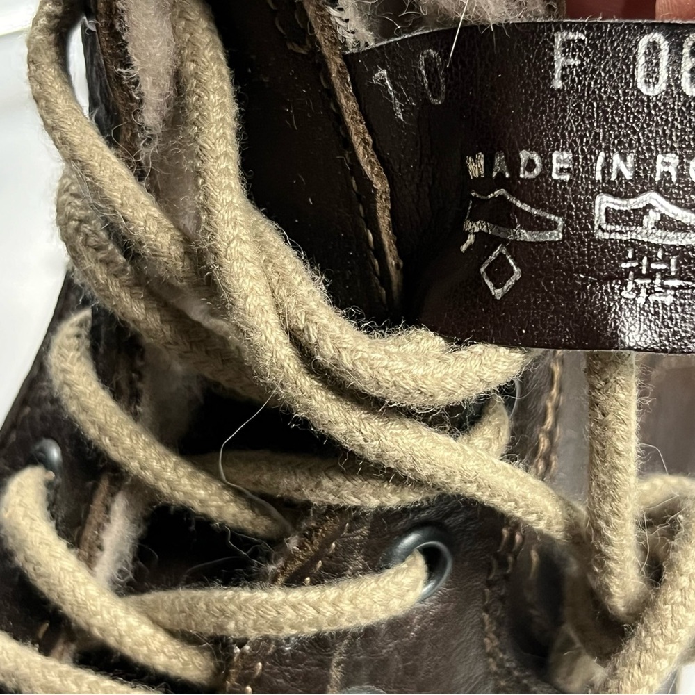 Lloyd Brown Leather Lace Up Fur Lined Ankle Boots Germany Mens US Size 11 - Picture 11 of 11
